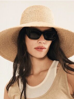 NWT Gigi Pip - SOLD OUT - Jolie Packable Straw Bucket Hat - size 57